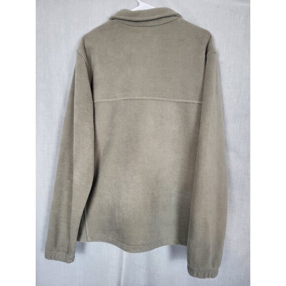 Columbia Jacket Men's (L) Beige Tan Full Zip Fleece Logo Fall Lightweight Unisex - Picture 4 of 6